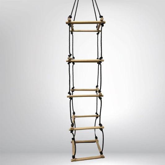 Square Rope Ladder with Lacquered Beechwood Rungs – 190 cm Height | Children rope ladder